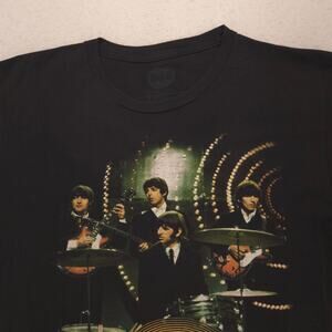 Beatles Crew Neck Short Sleeve Graphic Casual T Shirt Mens Size Large L Black